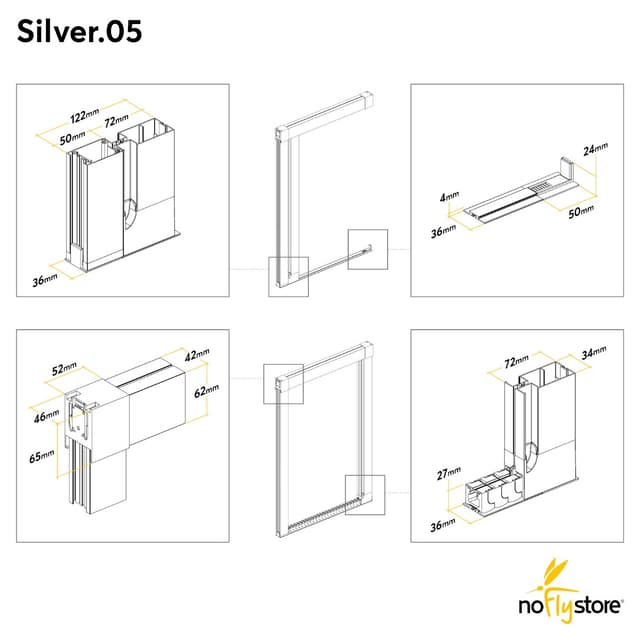 Side roll-up fly screen: 3 mm ultra-thin bottom rail, clutched sliding ...